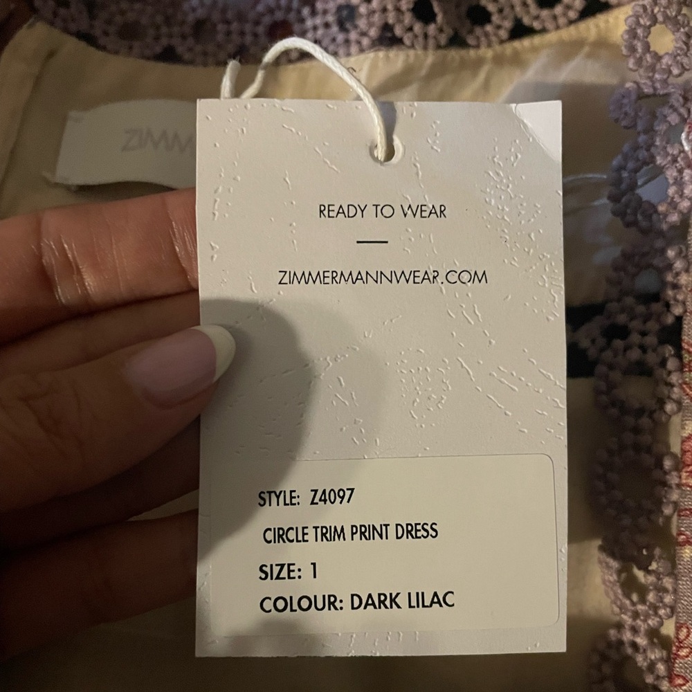 NWT ZIMMERMANN CIRCLE TRIM PRINT DRESS - Picture 9 of 13